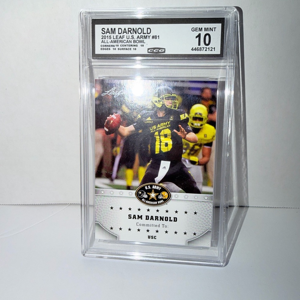 Sam Darnold 2015 Leaf U.S. Army Football Card - Yellow & Black